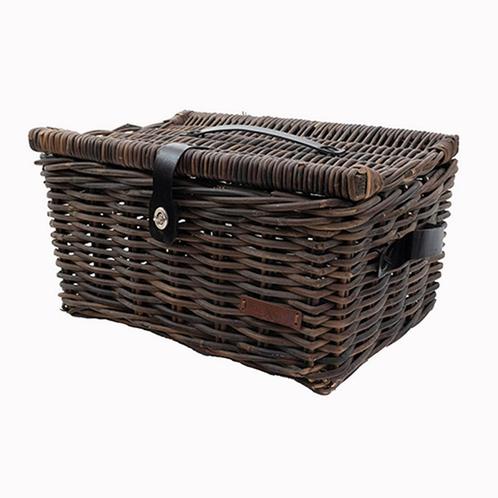 Wicked Picknickmand bakkersmand maat L, Zwart (47 x 36 x 26, Fietsen en Brommers, Fietsaccessoires | Fietsmanden, Nieuw