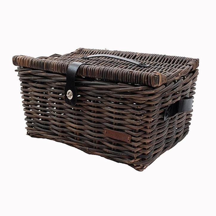 Wicked Picknickmand bakkersmand maat L, Zwart (47 x 36 x 26, Fietsen en Brommers, Fietsaccessoires | Fietsmanden, Nieuw, Verzenden