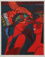 Corneille (1922-2010) - Two masked women, Antiek en Kunst