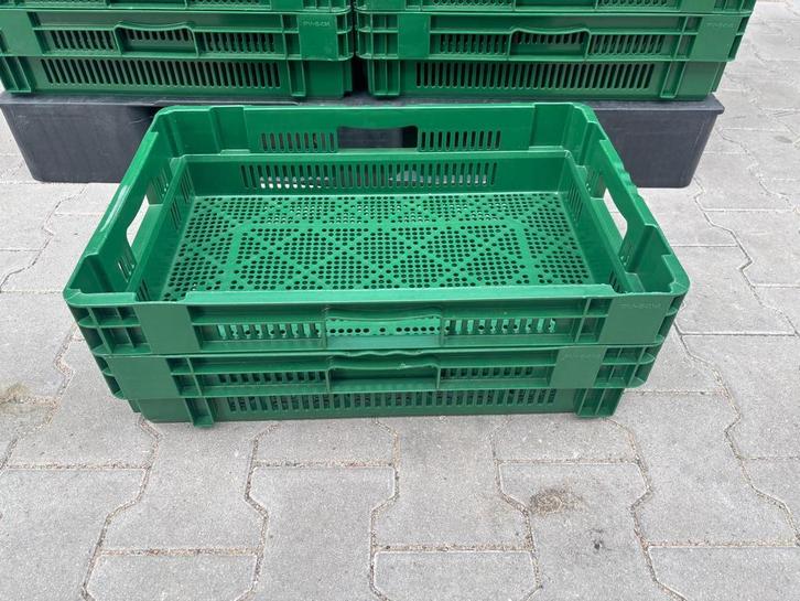 Groene Kipkrat 600x400x140 mm – Gebruikt en Nestbaar, Doe-het-zelf en Verbouw, Kratten en Dozen, 50 tot 75 cm, Gebruikt, Krat