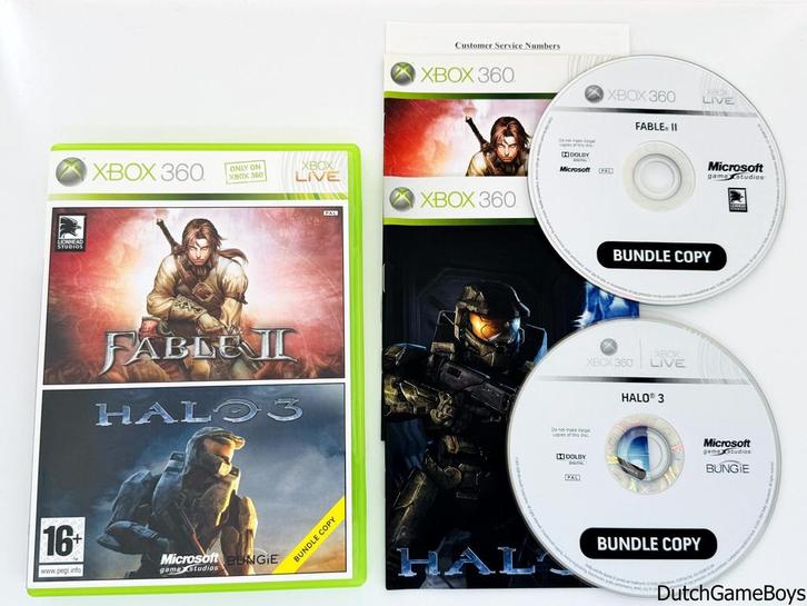 Xbox 360 - Fable II / Halo 3, Spelcomputers en Games, Games | Xbox 360, Gebruikt, Verzenden