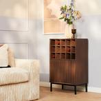 Wijnkast Madison Walnut, Verzenden, Nieuw