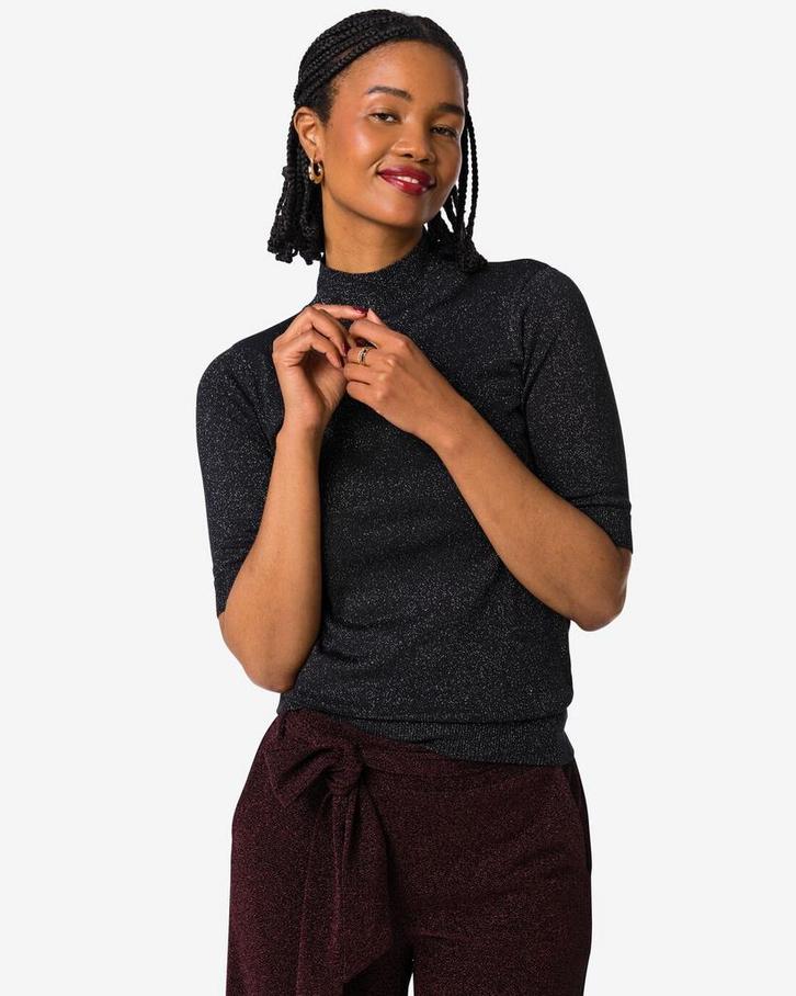 HEMA Dames trui Lily met glitter zwart, Kleding | Dames, Overige Dameskleding, Nieuw, Verzenden