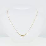 Ketting met hanger - 14 karaat Geel goud, Witgoud Diamant