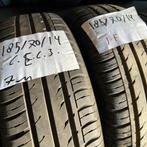 2 x Continental EcoContact 3 185-70-14 Zomerbanden 7mm, 14 inch, Gebruikt, Band(en), Personenwagen
