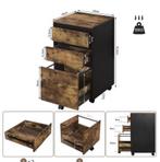 Mobiele Archiefkast met 3 Lades – Office Organizer op Wielen, Huis en Inrichting, Kasten | Computermeubels, Verzenden, Nieuw
