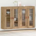 vidaXL Wandkast 2 pcs artisanaal eikenkleurig 69.5 x 34 x 90, Minder dan 50 cm, Verzenden, Nieuw, Minder dan 100 cm