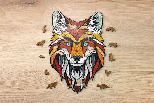 Eco Wood Houten Legpuzzel Vos Size L (Puzzels - Puzzles), Hobby en Vrije tijd, Denksport en Puzzels, Nieuw, Verzenden