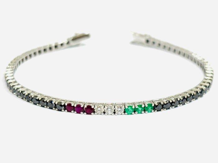 Armband - 18 karaat Witgoud - 9.20ct. tw. Diamant, Sieraden, Tassen en Uiterlijk, Armbanden