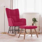 vidaXL Schommelstoel met voetenbank fluweel wijnrood, Kinderen en Baby's, Verzenden, Nieuw