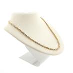 Bicolor gouden koningsketting | 47,5 cm (solide ketting), Sieraden, Tassen en Uiterlijk, Kettingen, Ophalen of Verzenden, Gebruikt