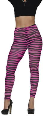 Zebra Legging Roze Dames, Nieuw, Verzenden