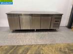 RVS Koelwerkbank 4 deuren 223 cm 230V Horeca, Ophalen of Verzenden, Gebruikt
