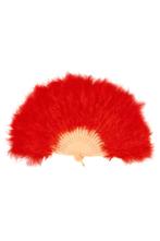 Waaier Rood Fan Veertjes Dons Rode Handwaaier Vouwwaaier Opv, Kleding | Dames, Carnavalskleding en Feestkleding, Ophalen of Verzenden