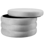 Hocker Altu XL, gestoffeerd, opbergruimte - Fluweellook grij, Verzenden, Nieuw