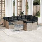 vidaXL 12-delige Loungeset met kussens poly rattan, Tuin en Terras, Verzenden, Nieuw, Rotan, Loungeset