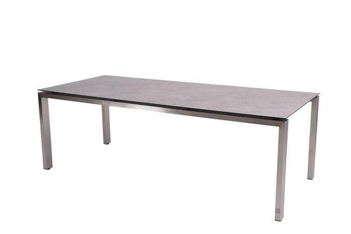 4 Seasons Outdoor Goa tafel RVS met HPL blad light grey 220, Tuin en Terras, Tuinsets en Loungesets, Ophalen of Verzenden