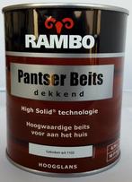 Rambo Pantserbeits Dekkend - Bosgroen 1131 - 0,75 liter, Doe-het-zelf en Verbouw, Nieuw, Beits, Ophalen of Verzenden, Minder dan 5 liter