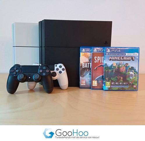 Playstation 4. Met PS4 controllers en games naar keuze, Spelcomputers en Games, Spelcomputers | Sony PlayStation 4, Zo goed als nieuw