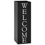 vidaXL Parapluhouder Welcome staal zwart, Verzenden, Nieuw