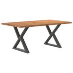 vidaXL Eettafel met natuurlijke rand 180x100x74cm eikenhout, Huis en Inrichting, Verzenden, Nieuw