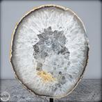 Natuurlijke geslepen geode Chalcedoon & Agaat Op stand-, Verzamelen, Mineralen en Fossielen