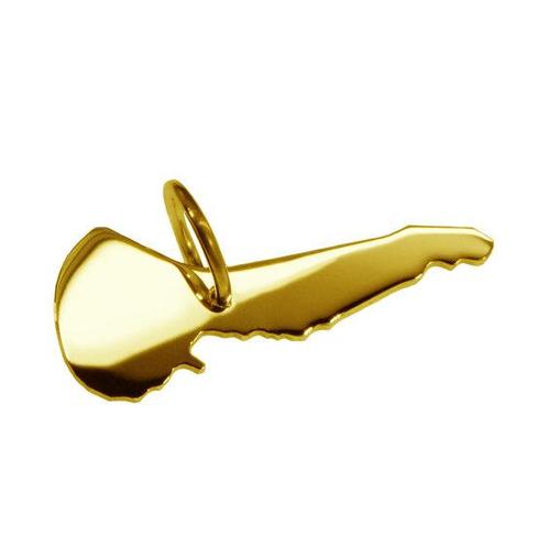 Gouden Waddeneiland Ameland ketting hanger, Sieraden, Tassen en Uiterlijk, Kettinghangers, Verzenden