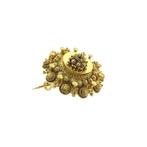 Vintage gouden broche met Zeeuwse knopen, Ophalen of Verzenden, Gebruikt, Overige kleuren, Goud