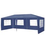 Paviljoen partytent met 6 zijwanden 6x3x2,55 m donkerblauw, Tuin en Terras, Partytenten, Verzenden, Nieuw