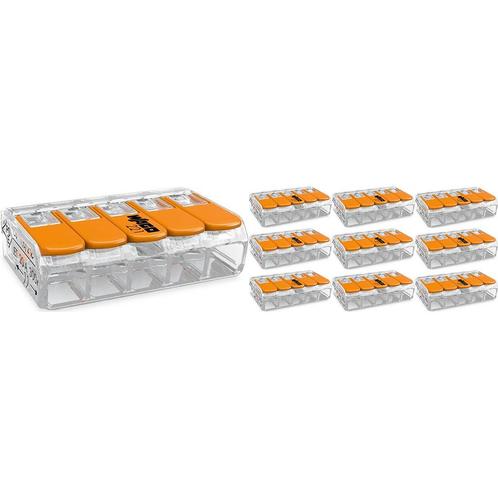 WAGO - Lasklem Set 10 Stuks - 5 Polig met Klemmetjes -, Doe-het-zelf en Verbouw, Elektra en Kabels, Nieuw, Ophalen of Verzenden