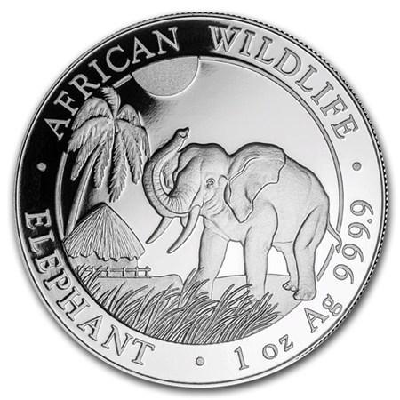 Somalische Olifant 1 oz 2017, Postzegels en Munten, Munten | Afrika, Losse munt, Zilver, Overige landen, Verzenden