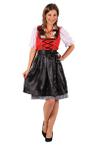 Rood-zwart dirndl Jana jurk (Feestkleding dames)