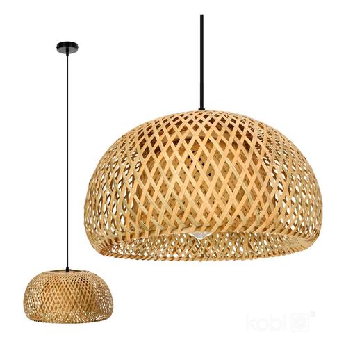 Hanglamp LED E27 Bamboe 38cm Baku M, Huis en Inrichting, Lampen | Hanglampen, 50 tot 75 cm, Nieuw, Overige materialen, Ophalen of Verzenden