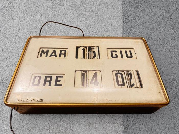 Flip klok - Solani F. C. UDINI - Ontwerp Metaal, Plastic,, Antiek en Kunst, Antiek | Wandborden en Tegels