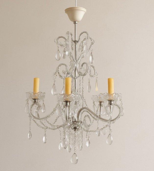 Kroonluchter - Glas, Metaal - Elegante kristallen, Antiek en Kunst, Curiosa en Brocante