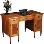 Satijnhouten bureau met zwarte accenten Hollands ca 1910 No2, Ophalen of Verzenden