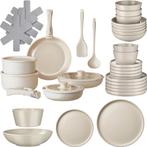 Keukenstartersset voor 6 personen met servies, pannen en mee, Nieuw