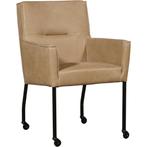 Leren eetkamerstoel Lucky - Kenia Taupe (taupe/bruin), Huis en Inrichting, Stoelen, Overige kleuren, Bohemian, Industrieel, Modern, Scandinavisch