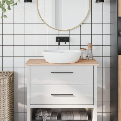 vidaXL Wastafelblad 80x40x1,5 cm massief beukenhout, Huis en Inrichting, Keuken | Keukenelementen, Bruin, Nieuw, Verzenden