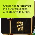 Kerstverlichting Raam Rendier - 21x14cm - Inclusief, Diversen, Kerst, Verzenden, Nieuw
