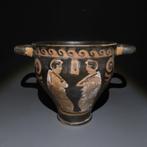Oud-Grieks Keramiek Skyphos. 4e eeuw v.Chr. Hoogte 15,5 cm.