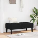 vidaXL Bank Zwart 113 x 57 x 39 cm Fluweel, Huis en Inrichting, Verzenden, Nieuw, Stof, Minder dan 150 cm