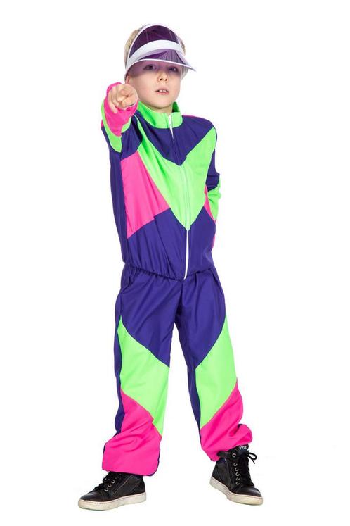 Trainingspak Jaren 80 Kind, Kinderen en Baby's, Carnavalskleding en Verkleedspullen, Nieuw, Verzenden