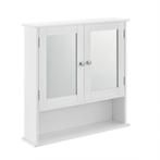 Badkamerkast met spiegel spiegelkast 58x56x13 cm wit, Verzenden, Nieuw