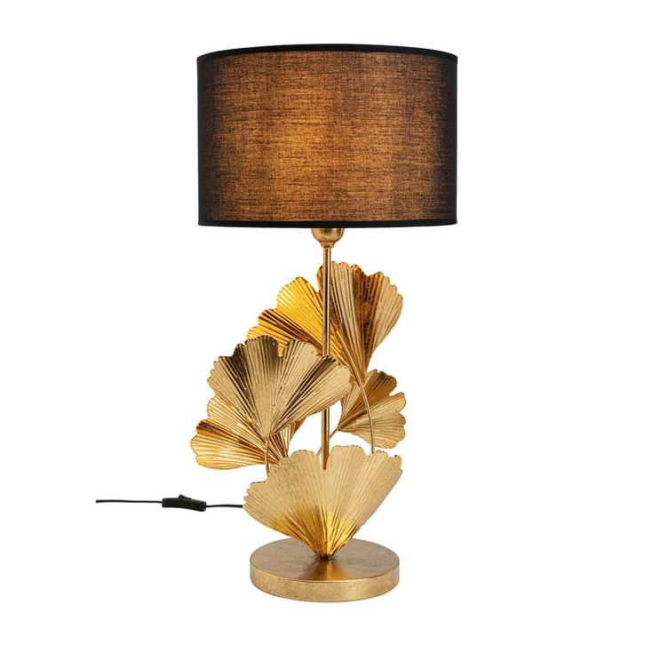 *WOONWINKEL* Kare Design Flores Gold Gouden Ginkgo Tafellamp, Huis en Inrichting, Lampen | Tafellampen, Nieuw, Verzenden