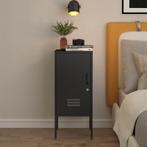 Nachtkastje set van 2 Hausjärvi 82x35x35 cm staal zwart [en., Huis en Inrichting, Tafels | Bijzettafels, Verzenden, Nieuw