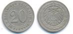 20 Pfennig 1892 F Kaiserreich: Kleinmunten koper-nikkel, Verzenden