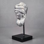 Gandhara Schist een leistenen boddhistava hoofd - 9 cm, Verzamelen
