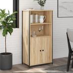 vidaXL buffetkast 62x36x121,5 cm bewerkt hout sonoma eiken, Huis en Inrichting, Kasten | Buffetkasten, Verzenden, 100 tot 150 cm