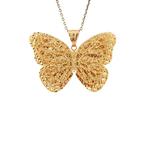 Gouden vintage vlinder hanger 14 kt, Ophalen of Verzenden, Nieuw